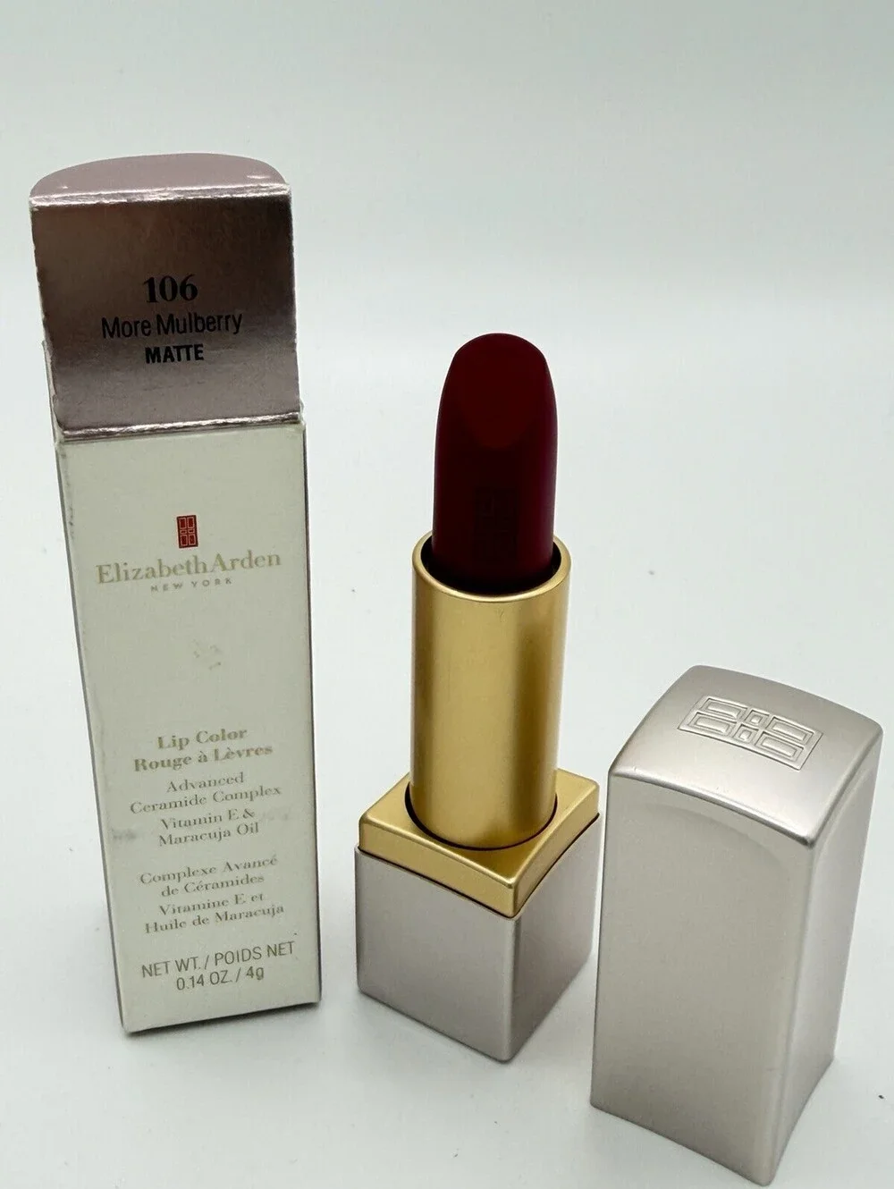 Elizabeth Arden Lip Color Matte 106 More Mulberry Ceramide 0.14 oz NIB
